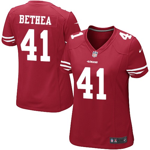 Women's Game Antoine Bethea Nike Jersey Red Home - #41 NFL San Francisco 49ers